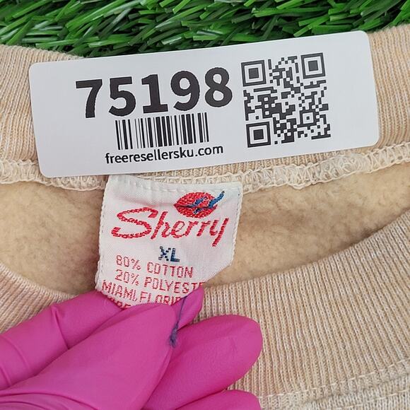 Vintage 80s Denver Sweatshirt Womens XL 22x24 Beige - Picture 6 of 13